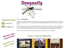 Tablet Screenshot of dragonflywebpagedesign.com